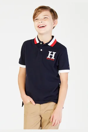 Tommy Hilfiger Toddler and Little Boys Striped Collar Embroidered Matt Polo