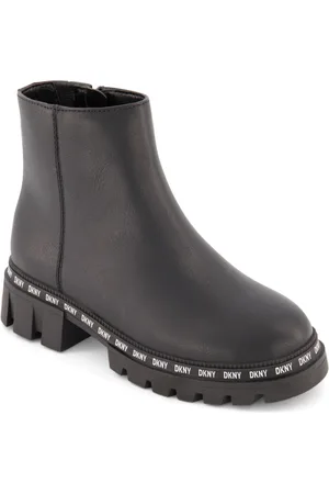 DKNY Big Girls Gabby Bolten Ankle Block Heel Zipper Boot