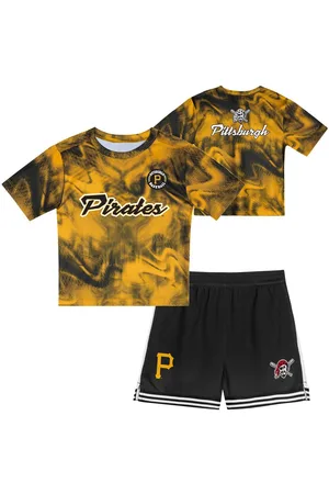 Outerstuff Toddler Gold/Black Pittsburgh Pirates Pinch Hitter Infielder T-Shirt and Shorts Set - Gold, Black