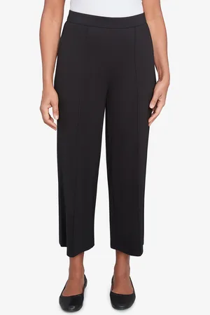 Alfred Dunner Petite Natural Instinct Flat Front Relaxed Ankle Pant