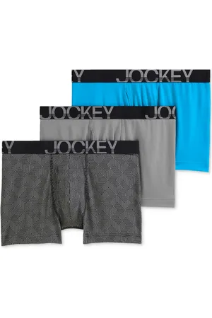Jockey ActiveStretch 4" Boxer Brief - 3 Pack - Extra Truquoise/z Stripe/pebble