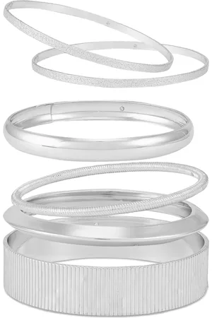 Guess 6-Pc. Set Multi Size Polished Bangle Bracelets