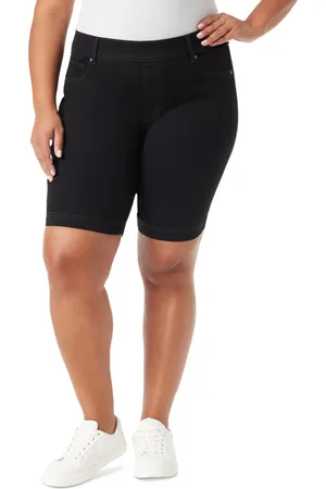 Gloria Vanderbilt Plus Size Shape Effect Pull-On Denim Bermuda Shorts