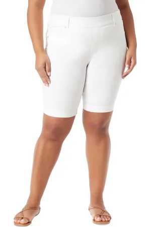 Gloria Vanderbilt Plus Size Shape Effect Pull-On Denim Bermuda Shorts