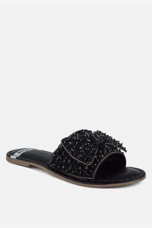 RAG & CO Pipa Big Bow Beaded Flats