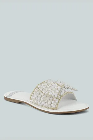 RAG & CO Pipa Big Bow Beaded Flats