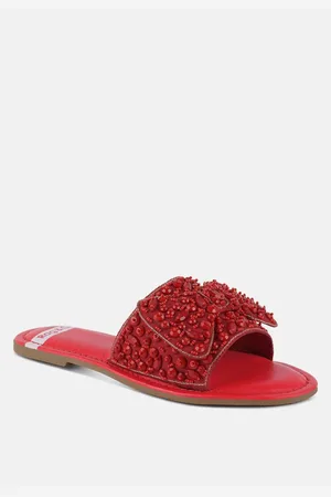 RAG & CO Pipa Big Bow Beaded Flats