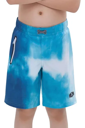 Rokka & rolla Boys 4-Way Stretch Quick Dry Board Shorts Swim Trunks with Mesh Lining UPF50+