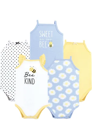 Hudson Baby Girls Hudson Cotton Sleeveless Bodysuits Shark Types, 3-6 Months