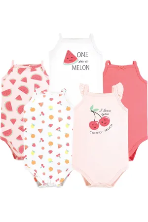 Hudson Baby Girls Hudson Cotton Sleeveless Bodysuits Shark Types, 3-6 Months