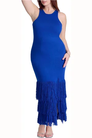 Eloquii Plus Size Fringe Maxi Dress