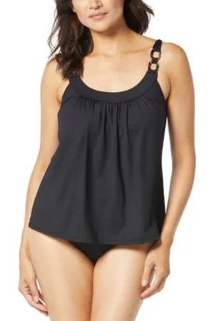 Coco Reef Womens Ultra Fit Bra Sized Tankini Top Impulse High Waist Bikini Bottoms
