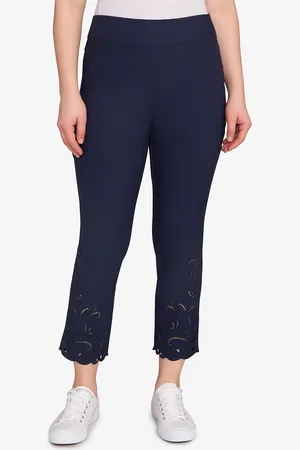 RUBY Petite Embroidered Ankle Pants