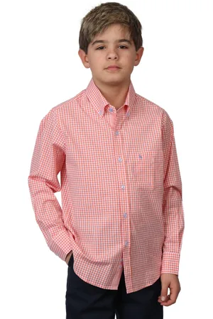 Tailorbyrd Big Boys Signature Gingham Long Sleeve Shirt