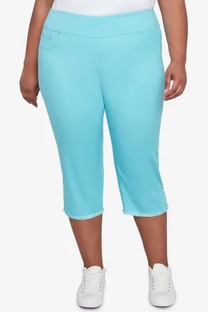 RUBY Plus Size Oasis Pull On Fringe Denim Pants