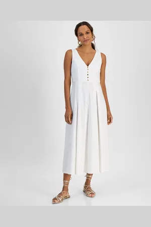 I.N.C. International Concepts Petite Sleeveless Button-Front Dress, Exclusively at Macy