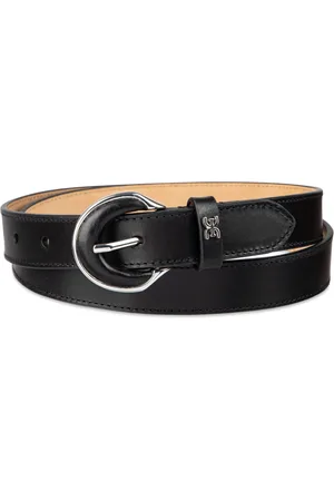 Sam Edelman Leather-Inset Harness Buckle Belt
