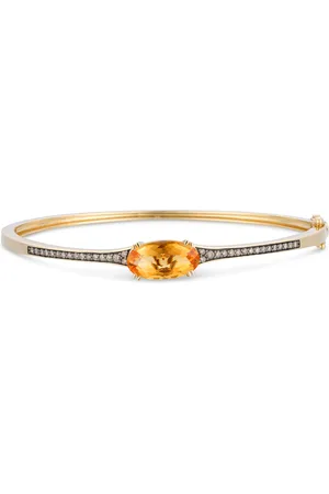Le Vian Chocolatier Cinnamon Citrine (2-3/8 ct. t.w.) & Chocolate Diamond (1/4 ct. t.w.) Bangle Bracelet in 14k Gold