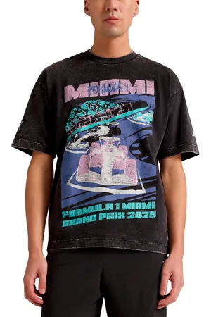 PUMA True Fan Short Sleeve Miami Graphic T-Shirt - Black