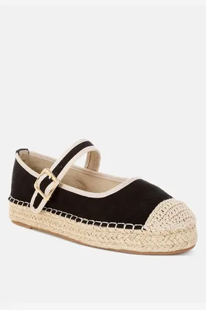 RAG & CO Bolean Soft Suede Leather Mary Jane Espadrilles