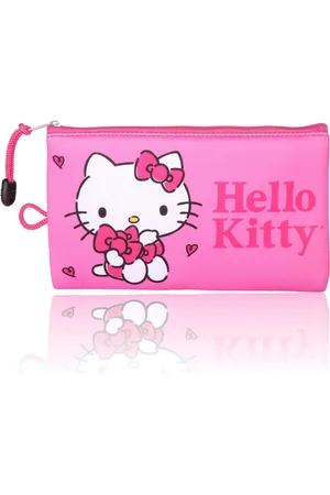 Hello Kitty Pink Travel Case - Cute Storage Pouch - Pink, red, white, black
