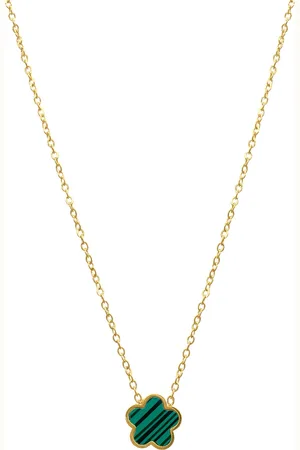 ADORNIA Mother Of Pearl Clover Necklace