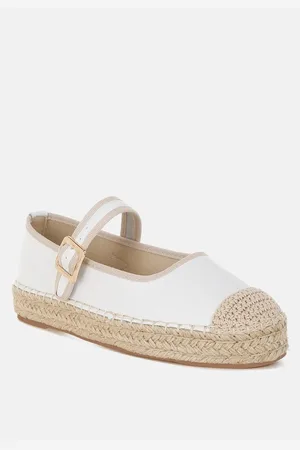 RAG & CO Ostac Genuine Leather Mary Jane Espradrilles
