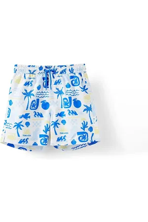 Cotton On Boys Little/Big Bailey Board Short - Vanilla/sun and sea