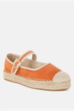 RAG & CO Bolean Soft Suede Leather Mary Jane Espadrilles