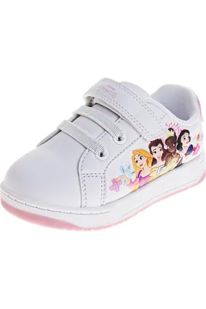 Disney Toddler Girls Princess Hook and Loop Sneakers