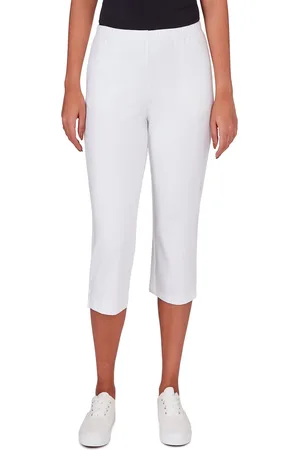 RUBY Petite Elastic Waist Pull-On French Terry Capri Pants