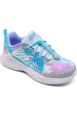 Skechers Little Girls Dream Racer - Wing Brites Light-Up Casual Sneakers from Finish Line