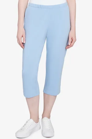 RUBY Petite Elastic Waist Pull-On French Terry Capri Pants