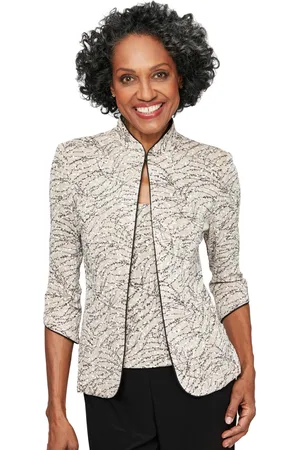 Alex Evenings Printed Jacket and Top Set, Regular & Petite Sizes