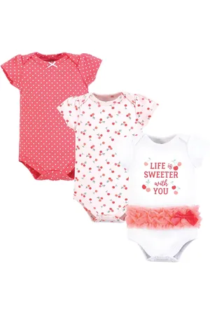 Hudson Baby Girls Hudson Cotton Bodysuits 3-Pack,