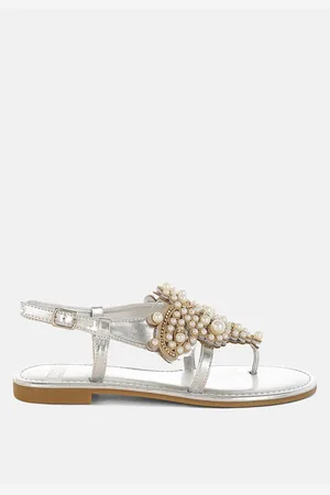 RAG & CO Opazie Metallic Pearl Embellished Flats