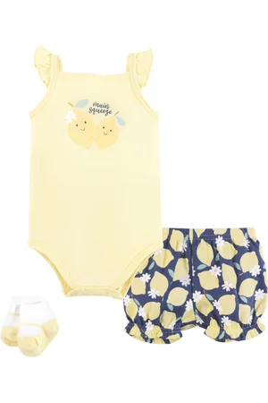 Hudson Baby Girls Hudson Bodysuit, Short and Sock,