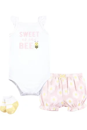 Hudson Baby Girls Hudson Bodysuit, Short and Sock,