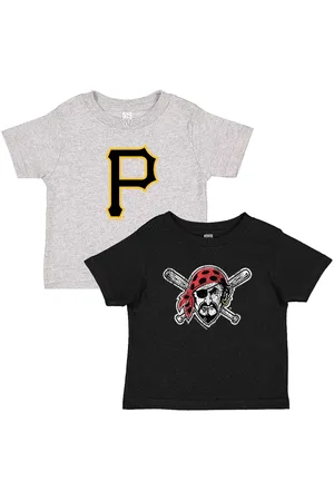 Soft As A Grape Toddler 2-Pack Black/Heather Gray Pittsburgh Pirates Cooperstown Collection T-Shirt Set - Black, Heather Gray
