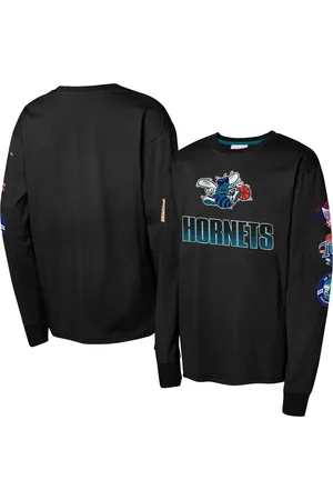 Mitchell & Ness Big Boys and Girls Charlotte Hornets Hardwood Classic All Over Long Sleeve T-Shirt