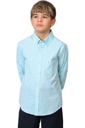 Tailorbyrd Big Boys Signature Gingham Long Sleeve Shirt