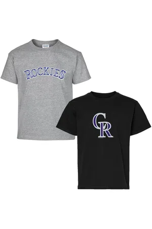 Soft As A Grape Big Boys and Girls 2-Pack Black/Gray Colorado Rockies T-Shirt Set - Black, Gray