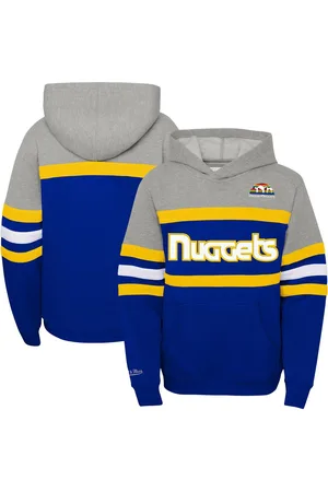Mitchell & Ness Big Boys and Girls Royal/Heather Gray Denver Nuggets Hardwood Classics Head Coach Pullover Hoodie - Royal, Heather Gray