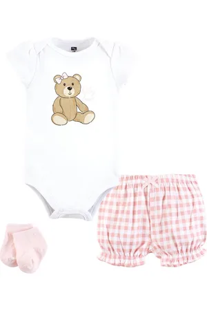 Hudson Baby Girls Hudson Bodysuit, Short and Sock,