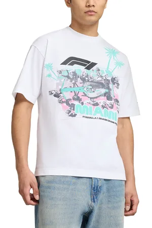 PUMA True Fan Short Sleeve Miami Pitstop Graphic T-Shirt - White