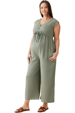Ingrid & Isabel Maternity Luxe Linen Jumpsuit M