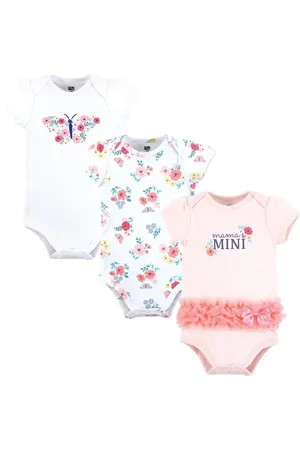 Hudson Baby Girls Hudson Cotton Bodysuits 3-Pack,