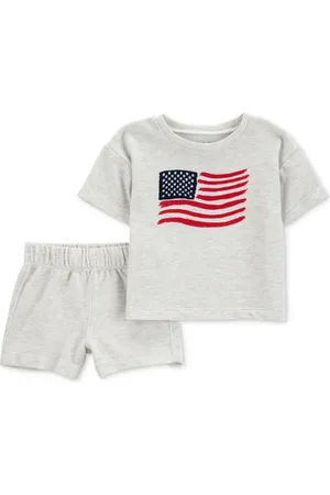 Carters Baby 2-Pc. American Flag T-Shirt & Shorts Set
