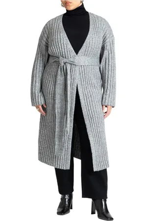 Eloquii Plus Size Long Belted Cardigan