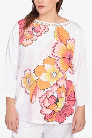 RUBY Plus Size Floral Pop Knit Top